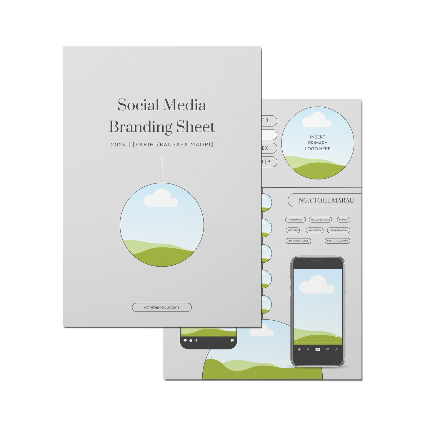 MINIMAL SOCIAL MEDIA BRANDING SHEET