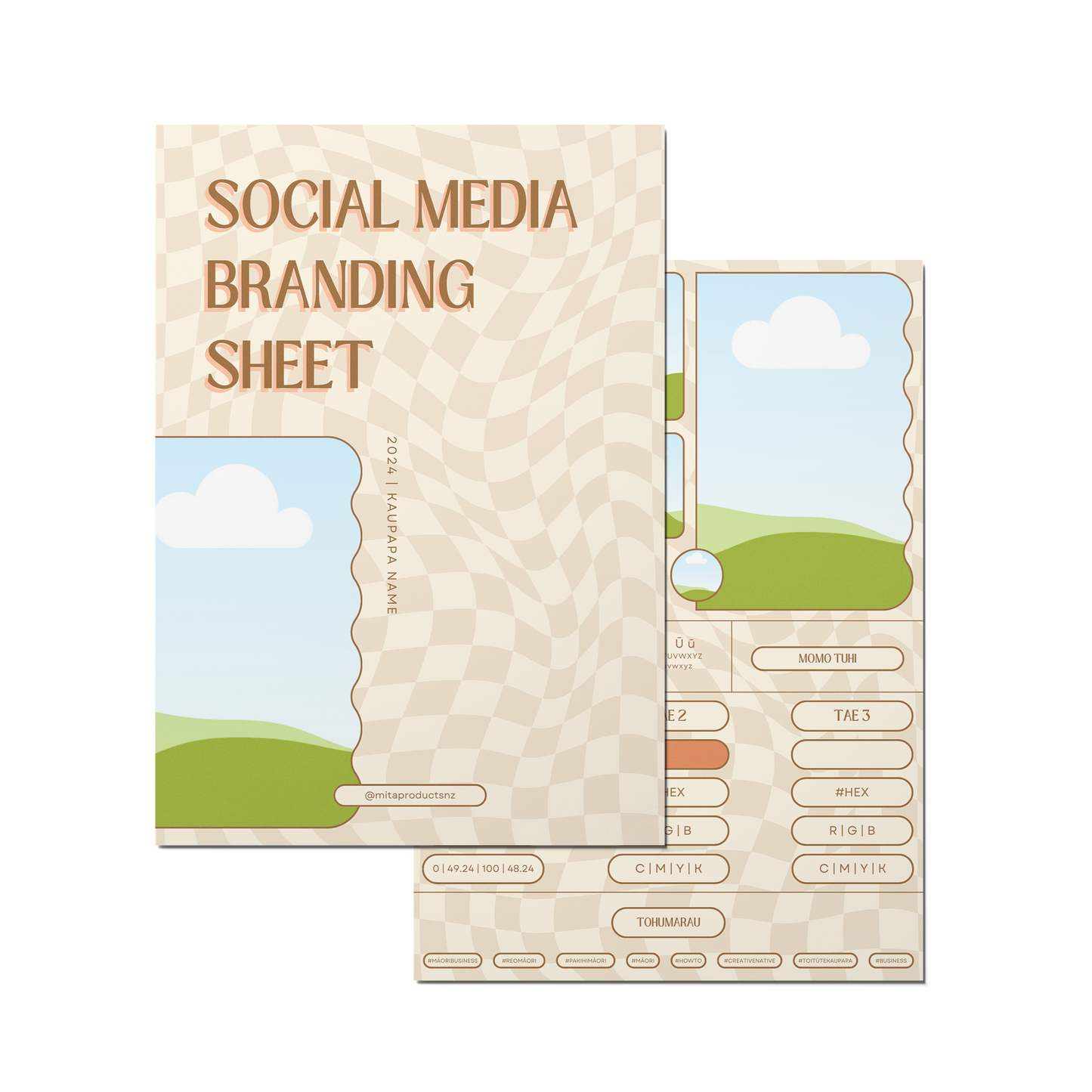 FUNKY SOCIAL MEDIA BRANDING SHEET TEMPLATE